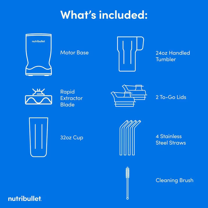 nutribullet Turbo NB70400 1000W Personal Blender, Hands-Free Auto Blend Cycle with Rapid Extractor Blade, Personal Smoothie & Shake Blender
