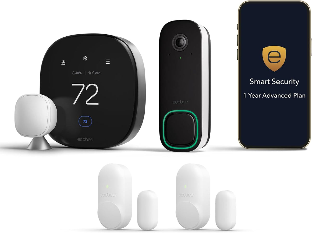 ecobee Smart Thermostat Premium - WiFi, Siri & Alexa Built-In, Smart Sensor
