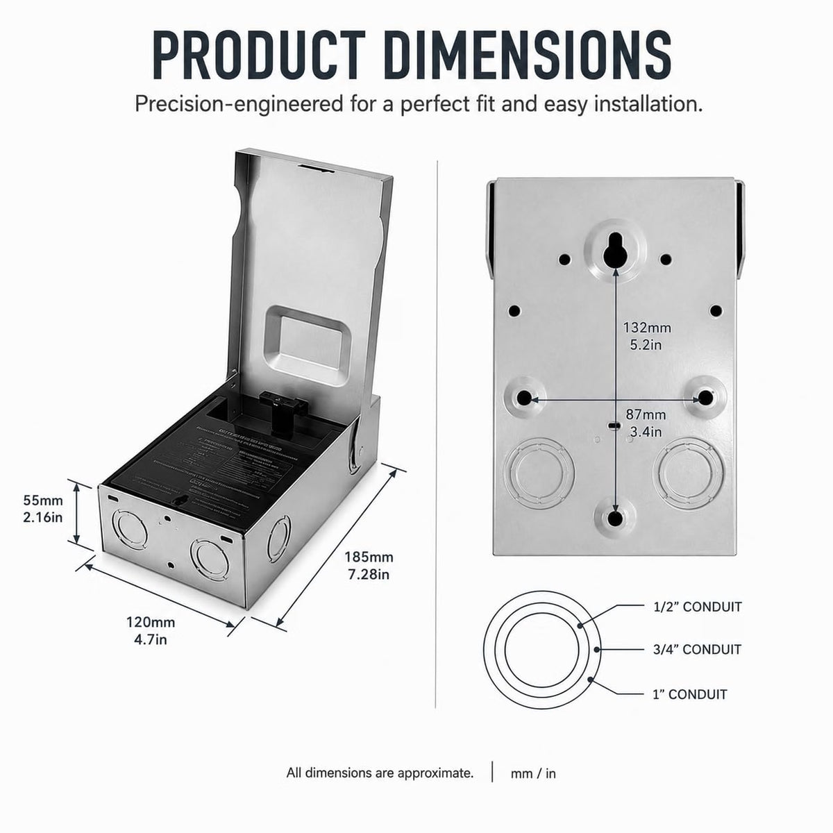 HyperionFlo Essentials 6-Pack 60A Non-Fused AC Disconnect Boxes, Pull-Out HVAC Disconnect Switches for Outdoor Air Conditioner Units