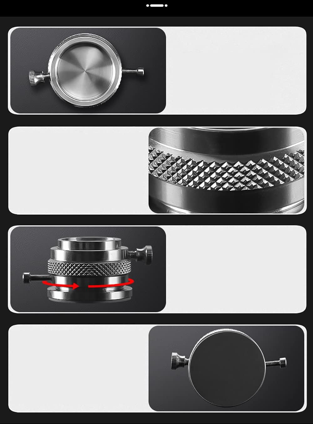 Multifunction Rotatable Stainless Steel Watch Movement Seat Holder Tool, for ETA 2824/2671/7750/2000/8500/3100/3135 Movement