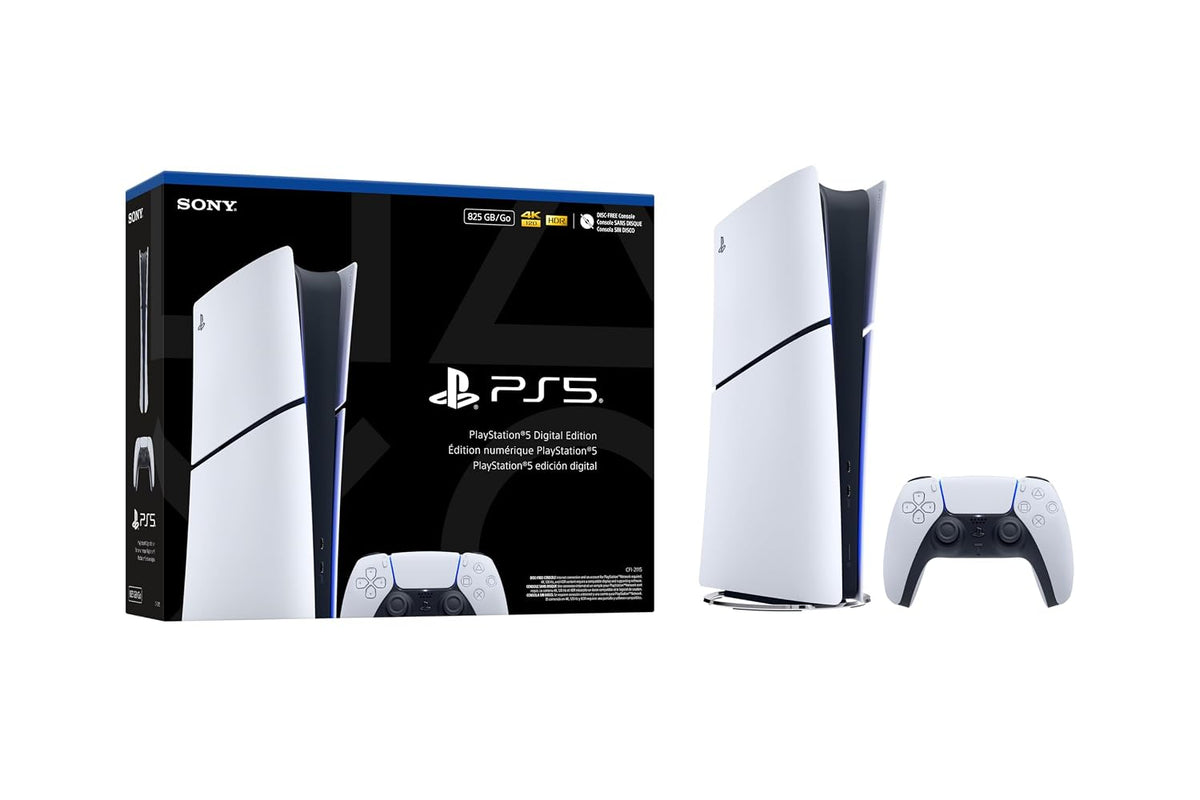 Sony PlayStation®5 Digital Edition – 825GB Slim Console, White