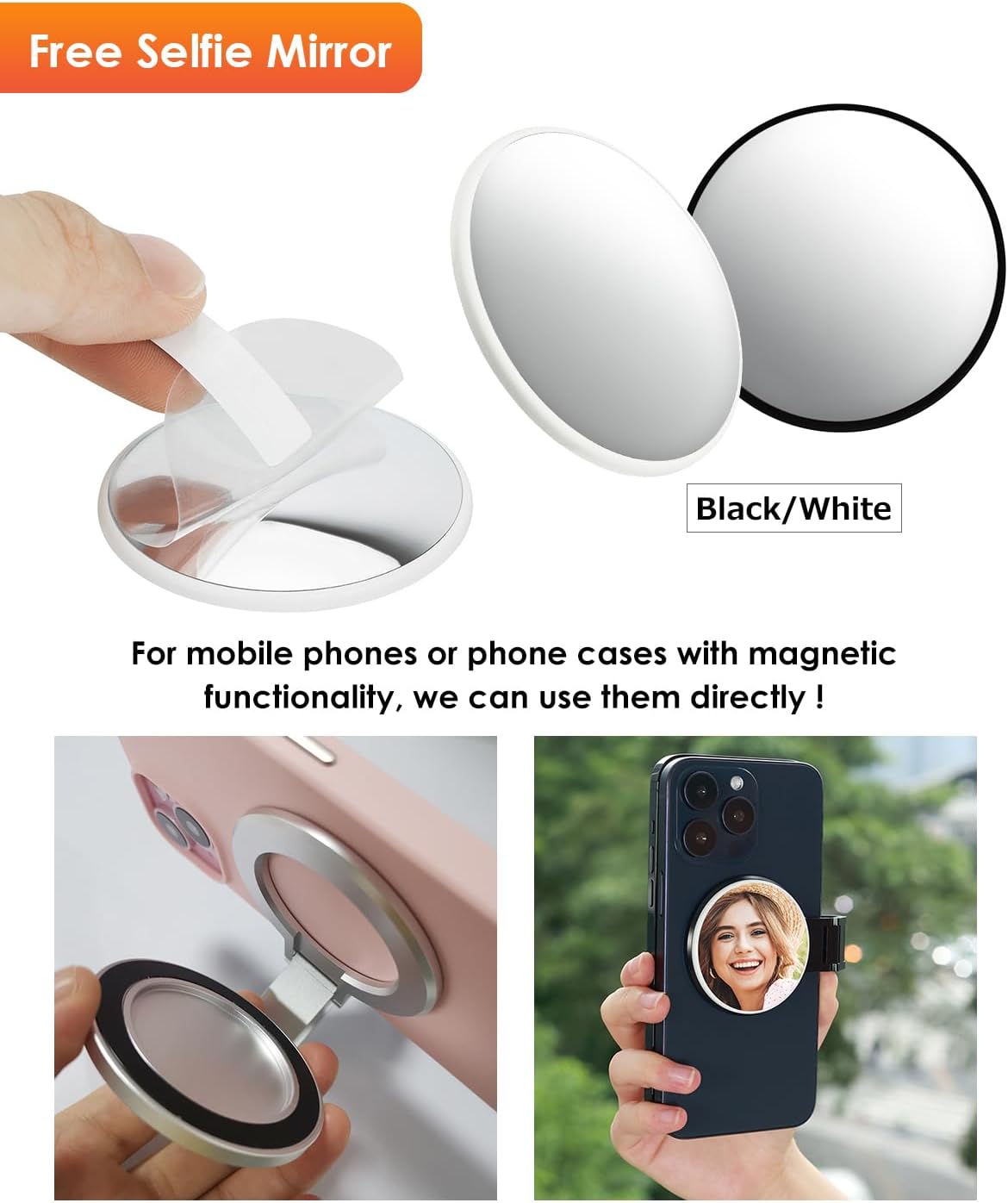 Twins Carry: Magnetic Dual-Phone Holder for iPhone & Android | Lightweight Solution for Professionals, Travelers & Gamers | Manage 2 Mobile Phones for Work, Personal Use (Black, General)
