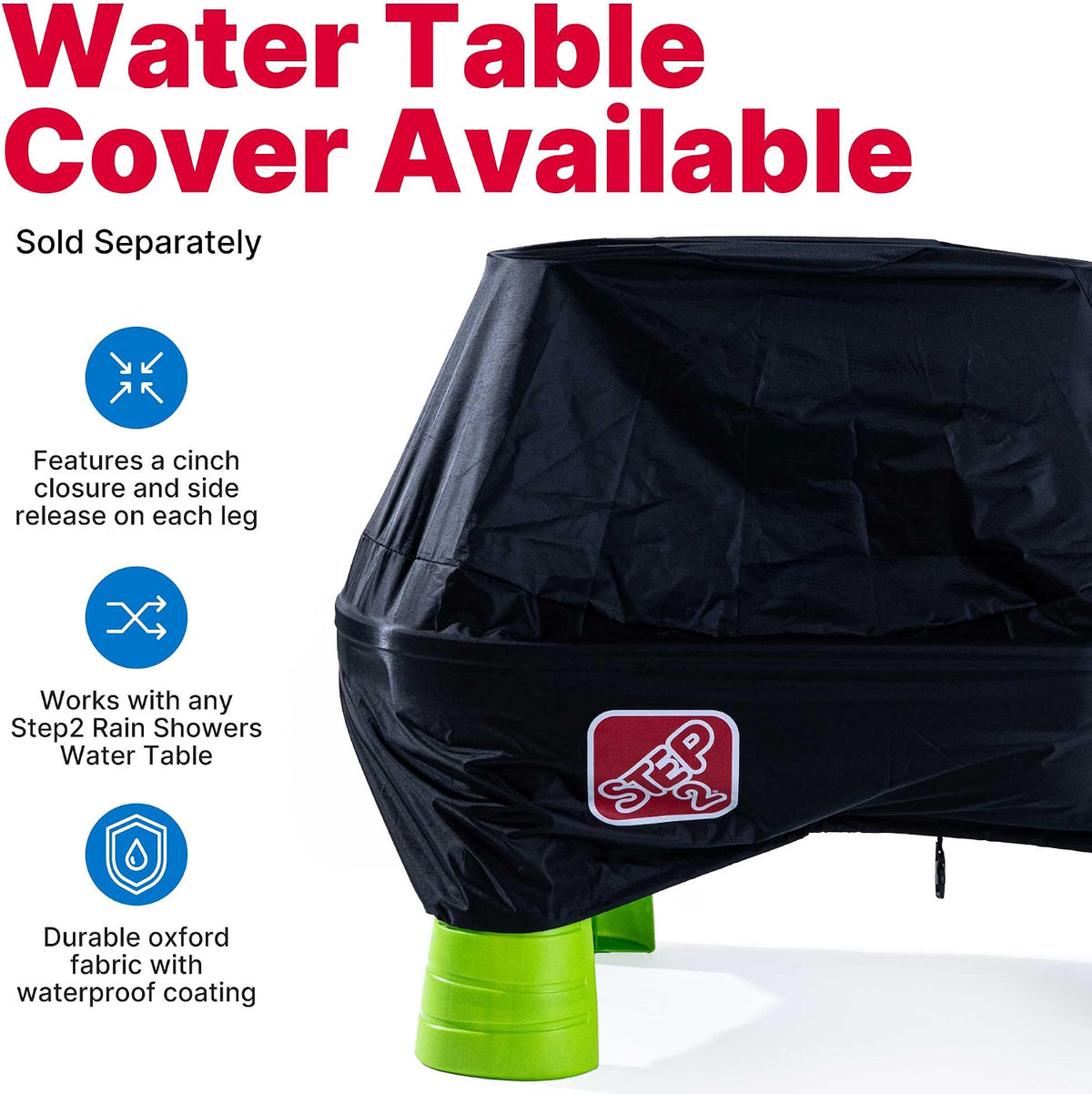Step2 Rain Showers Splash Pond Toddler Water Table, Outdoor Kids Water Sensory Table with 13-Piece Water Toy Accessories, STEM Water Play, Ages 18+ Months, Blue & Green