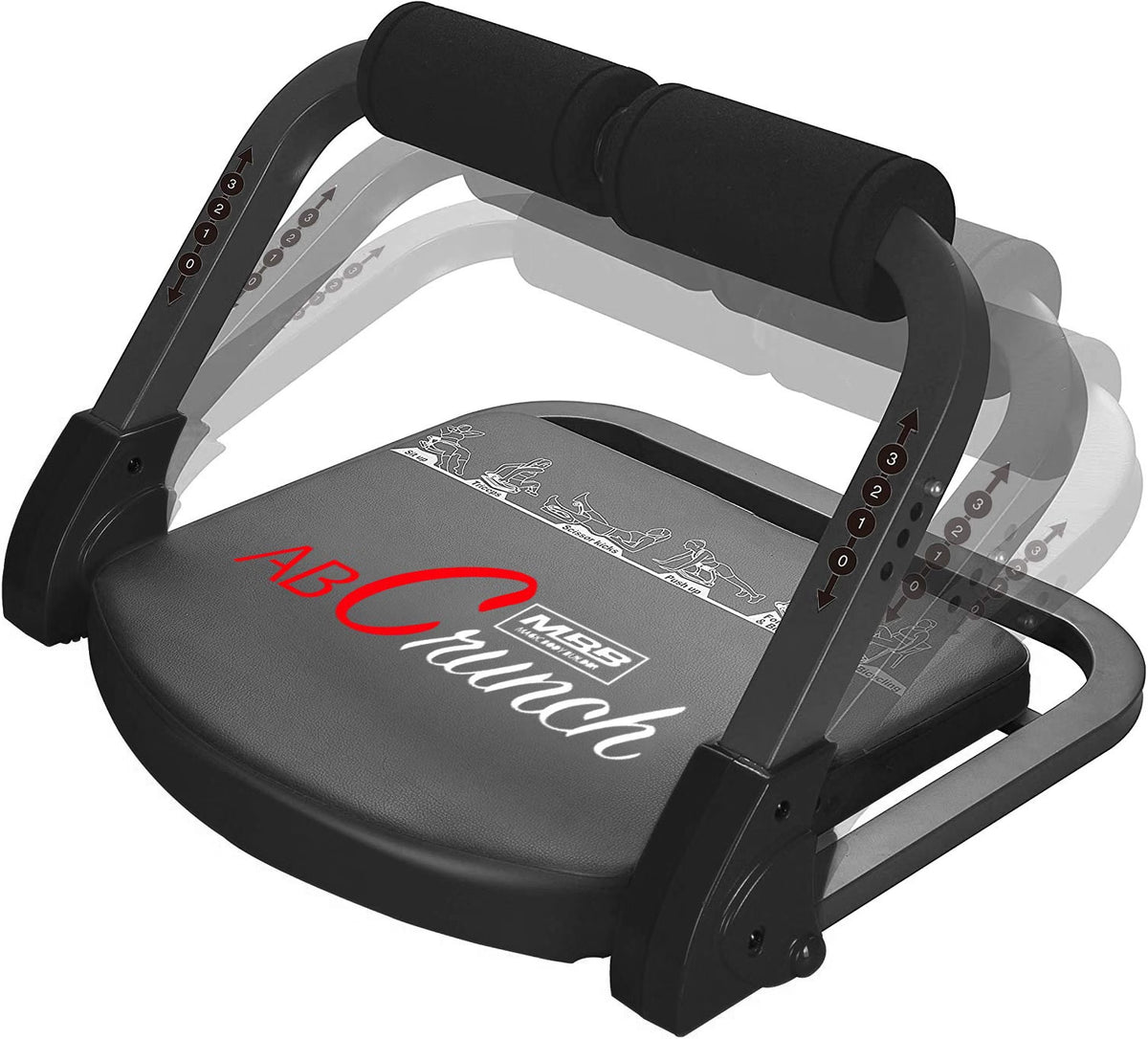 Fitlaya Fitness Ab Exercise Machine, Adjustable Resistance Core & Abdominal Trainer for Total Body Workout, Compact Home Gym Equipment, Black