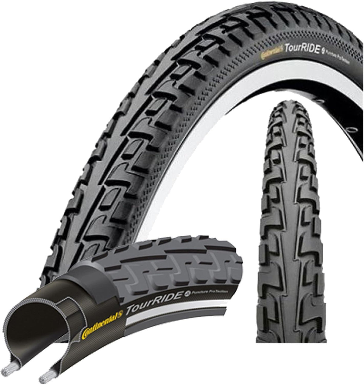 Continental Ride Tour Reflex 42-584 Clincher Bicycle Tyre Black