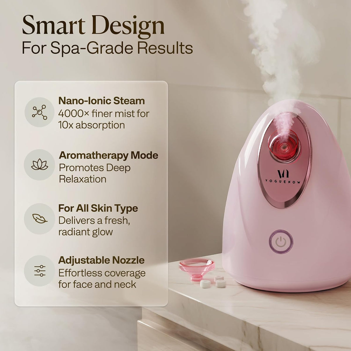 Facial Steamer Spa Kit with 15 Spa Tools for Complete At Home Facial Face Steamer for Deep Cleansing with Humidifier Mode | Spa like Facial | Self Care Gifts for Women, Birthday Gifts for Women