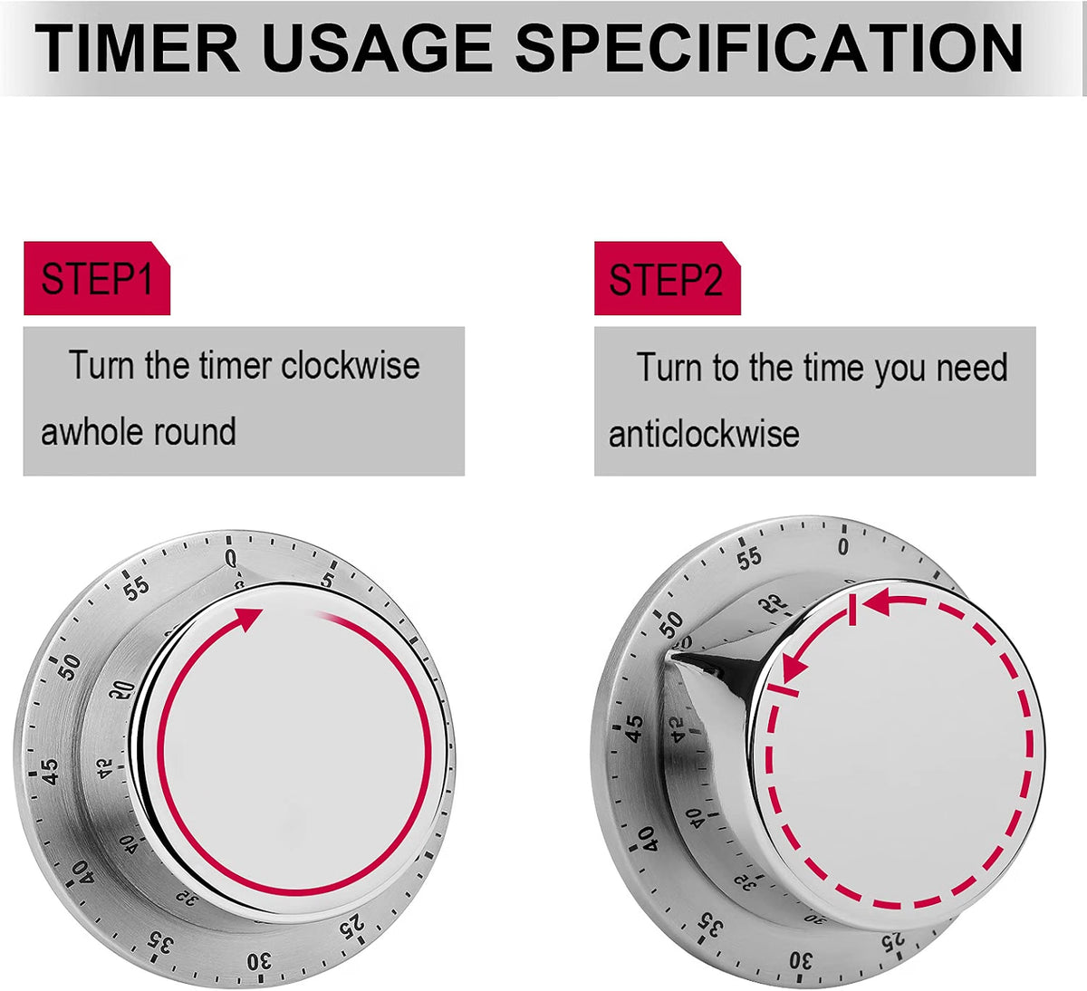 WSOIHFEC Maple Leaf Fall Digital Kitchen Timer, Magnetic Countdown & Count Up Timer with Loud 90dB Alarm, Stainless Steel, Orange
