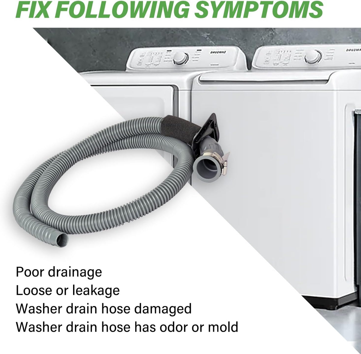 Mivonte Samsung Washer Drain Hose DC97-18682D | Replacement Drain Hose for Compatible Samsung Top Load Washers