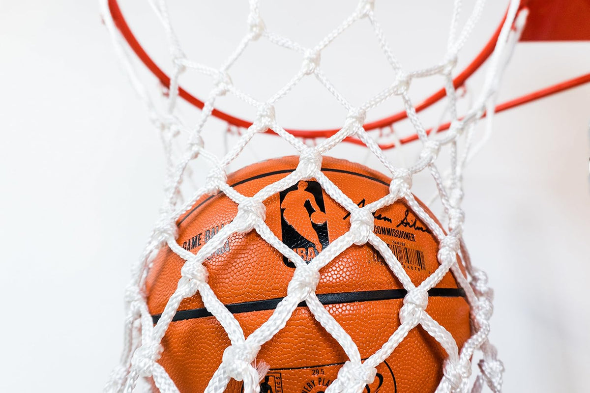 Ultra Sporting Goods Heavy Duty Basketball Net Replacement, 12-Loop All-Weather Anti-Whip Hoop Net for Standard 18-Inch Rims, White