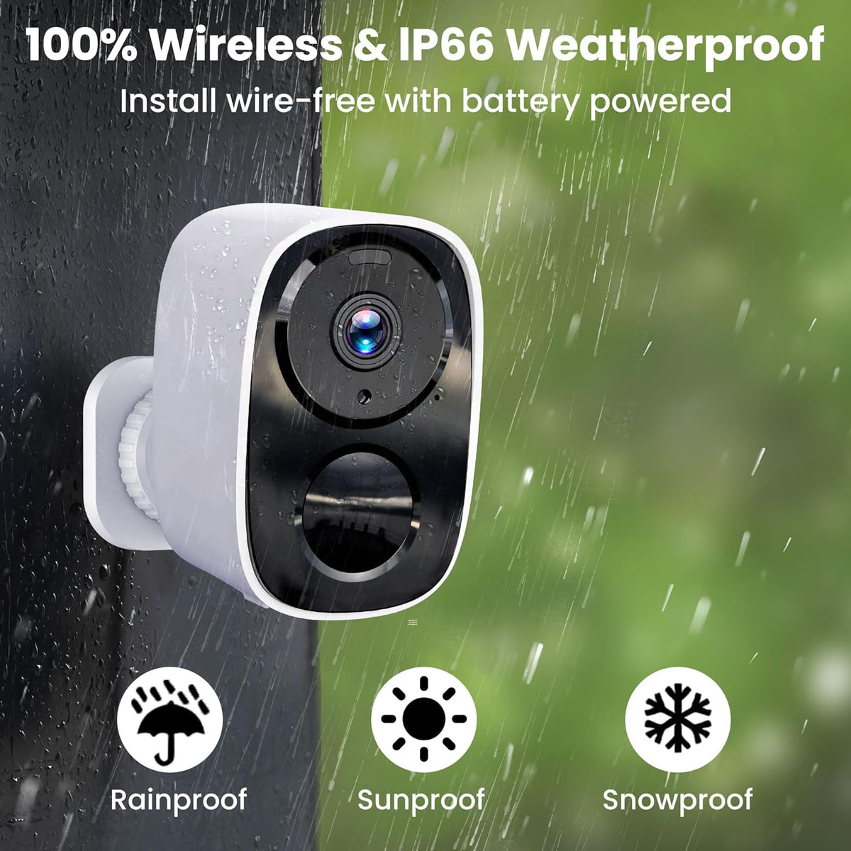 HITELLARCAM CB54W 2K Wireless Security Camera, Indoor & Outdoor WiFi Camera with Full-Color Night Vision, AI Motion Detection, 2-Way Audio, Free Cloud Storage, 5200mAh Battery