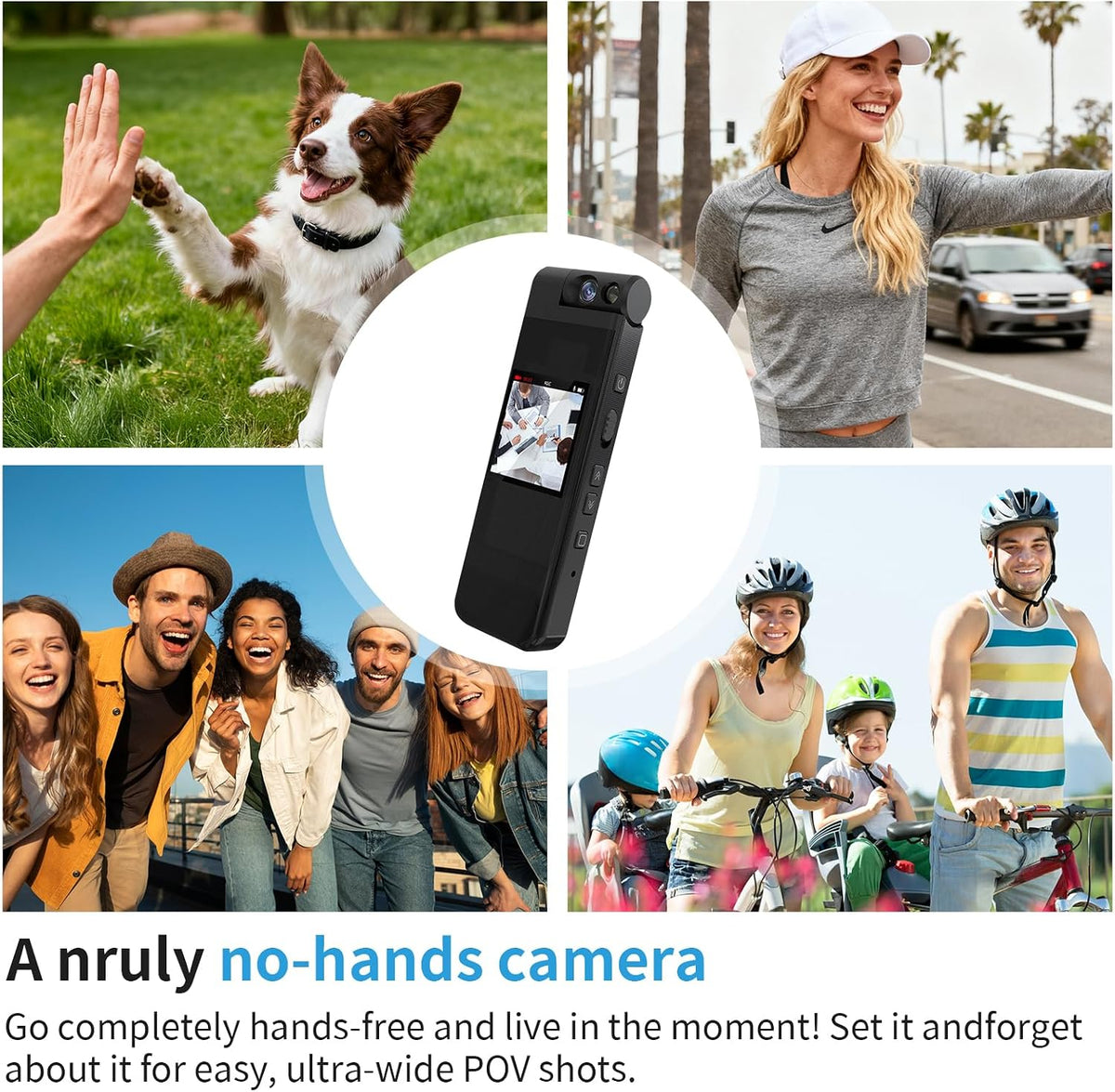 128GB Mini Body Camera with 180° Rotating Lens, 1080P HD Mini Body Cameras with Audio and Video Recording, Loop Record, 8 Hours Continuous Recording Camcorder for Security, Work, Travel