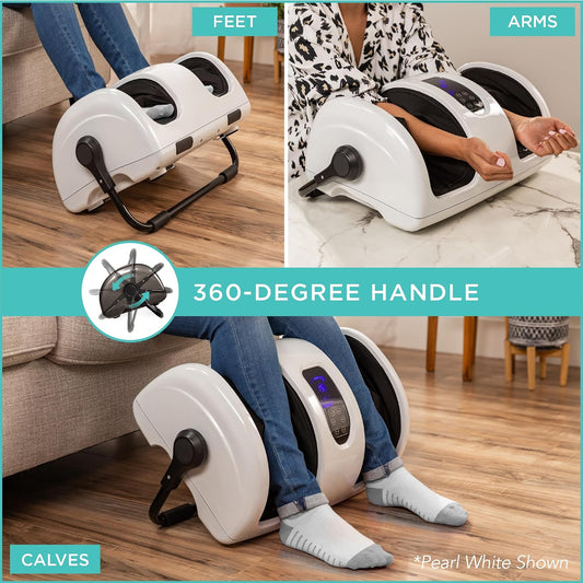 Best Choice Products Heated Shiatsu Foot Massager for Pain Relief, Plantar Fasciitis, Neuropathy, Blood Circulation w/Compact Design - Silver