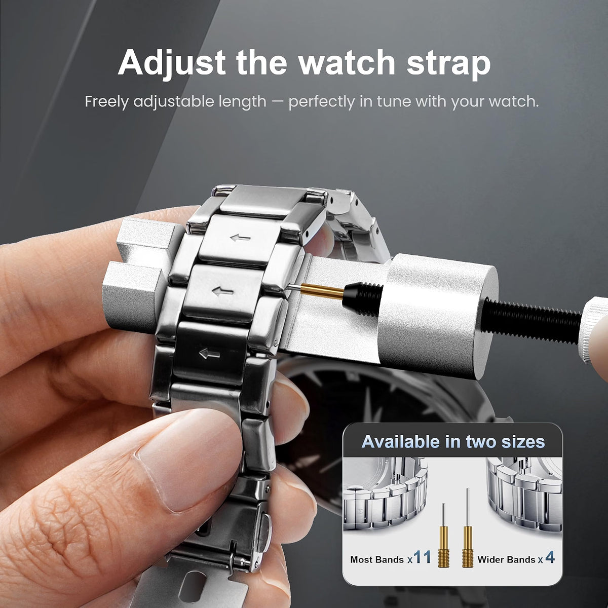 JOREST Watch Repair Kit for Battery Replacement, Link Removal & Strap Resizing, Watch Back Opener, Spring Bar Tool, Screwdriver & Case Holder Set