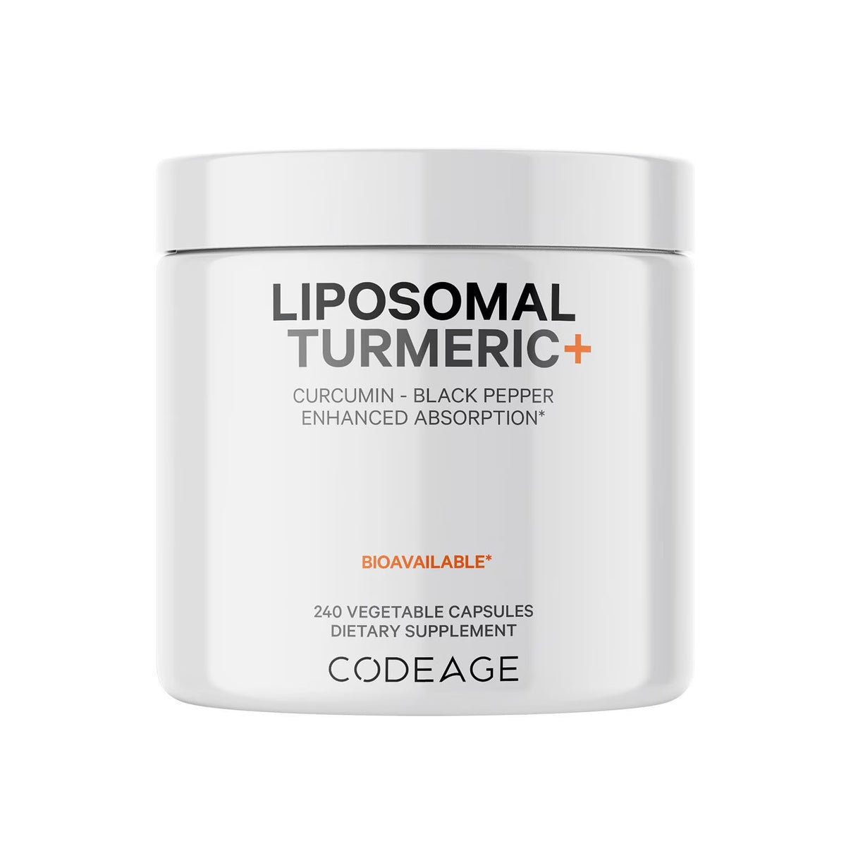 Codeage Liposomal Fermented Turmeric Curcumin Capsules, 240 Ct.