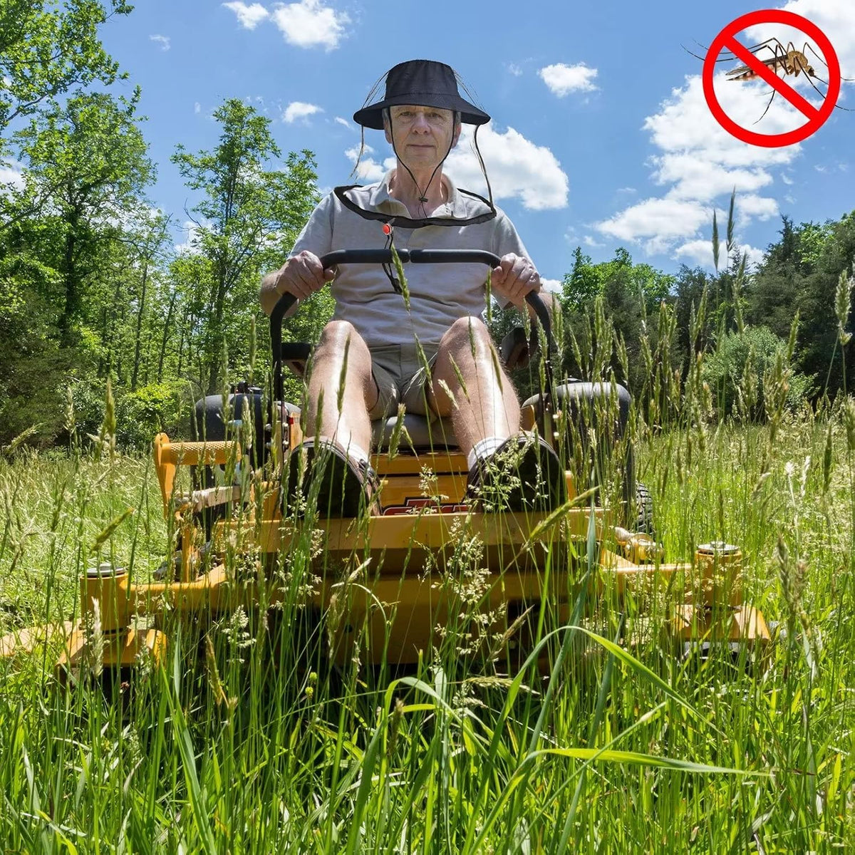 G GIEPHT 2-Pack Mosquito Head Net Mesh for Hiking & Outdoors, Lightweight Bug Face Netting Over Hat for Adults, Insect Protection for Fishing, Camping & Walking, Black