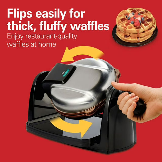 Hamilton Beach Durathon Ceramic Removable-Grid Belgian Waffle Maker, Belgian-Style Waffle Iron with Adjustable Browning Control, Dishwasher-Safe Grids & Drip Tray