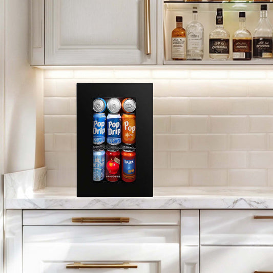 Frigidaire 0.6 Cu. Ft. Glass Door Compact Beverage Refrigerator, Ultra-Compact