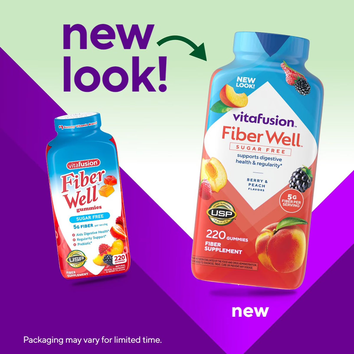 Vitafusion Fiber Well Sugar Free Gummy Fiber Supplement, 220 Ct.
