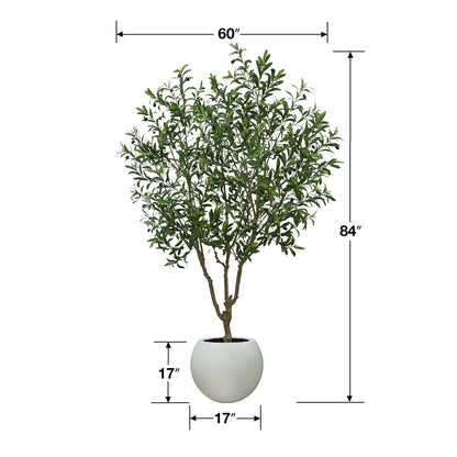Artificial 7' Premium Olive Tree in Oversized Pot