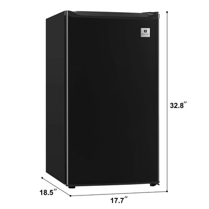 Arctic Chef 3.2 Cu. Ft. Compact Refrigerator with Freezer, Black