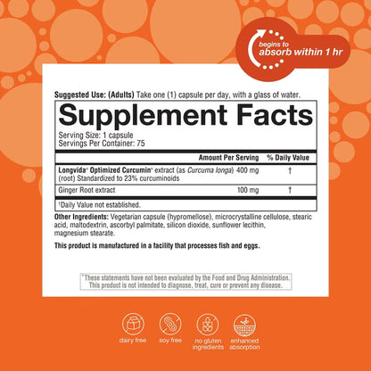 Youtheory Total Body Turmeric with Longvida, 75 Ct.