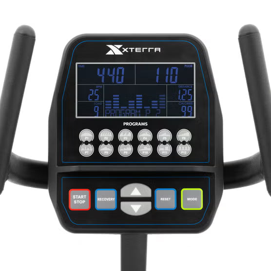 XTERRA SB600 Recumbent Bike – Bluetooth FTMS, 16 Resistance Levels, 12 Preset Programs, Black