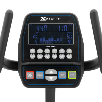 XTERRA SB600 Recumbent Bike – Bluetooth FTMS, 16 Resistance Levels, 12 Preset Programs, Black