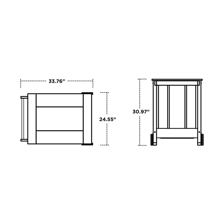 POLYWOOD Gulf Shores Bar Cart