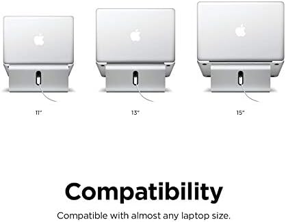 elago L2 Laptop Stand for Laptop Computers Ergonomic Design, Premium Aluminum Material, Desk Organization for Laptop Computers (Silver)