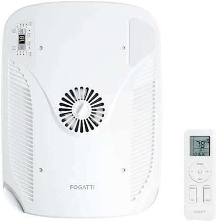 FOGATTI RV AC Unit 16K BTU, with Heat Pump, Non-Ducted, White APP & WiFi Control, Low-Profile Rooftop RV, Energy-Efficient Cooling, Quiet Operation, Fits Trailers Campers, ETL Certified