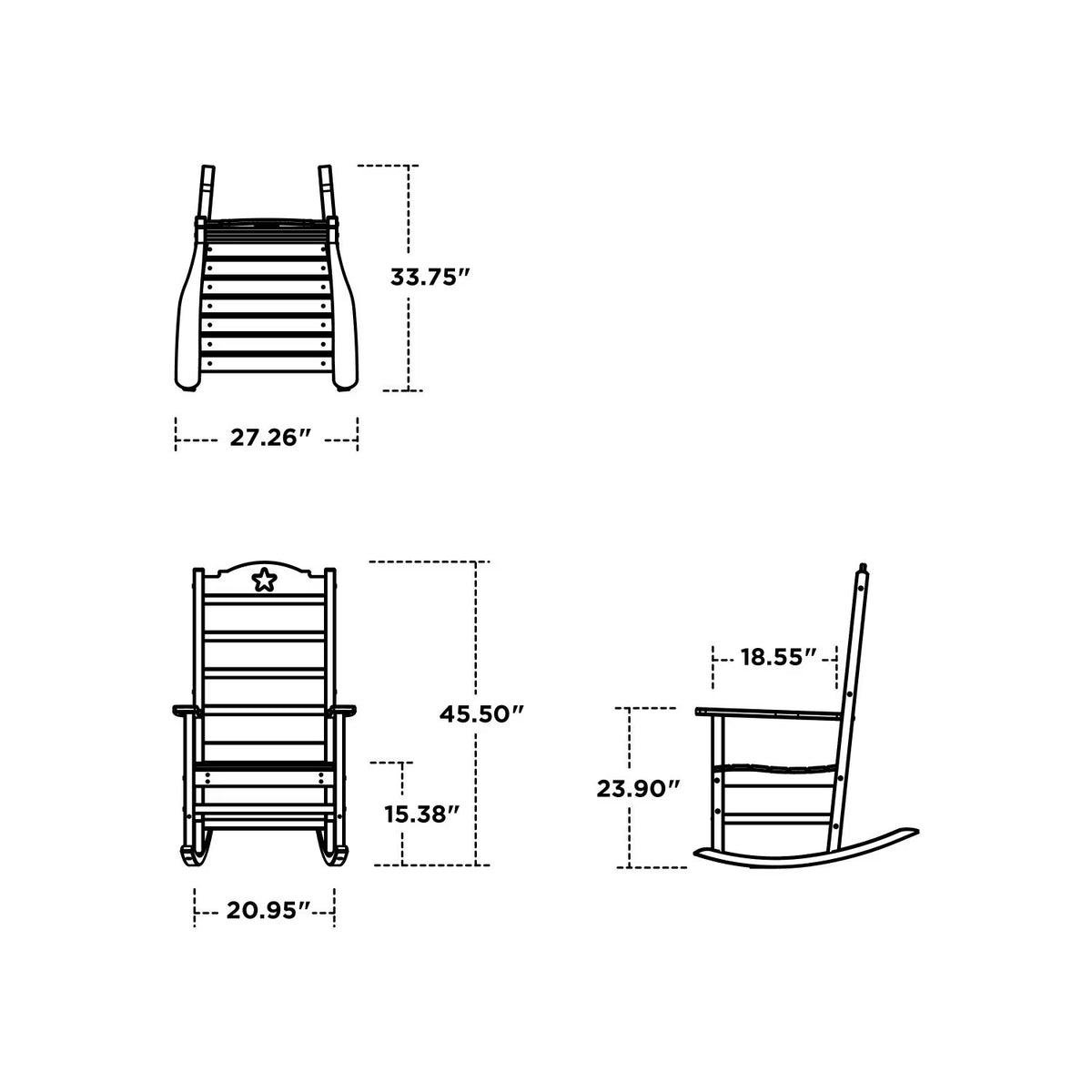 POLYWOOD Texas Star Rocking Chair