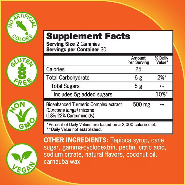 Qunol Turmeric Curcumin Complex Ultra High Absorption Gummies, 200 Ct.