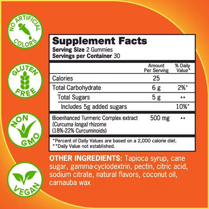 Qunol Turmeric Curcumin Complex Ultra High Absorption Gummies, 200 Ct.