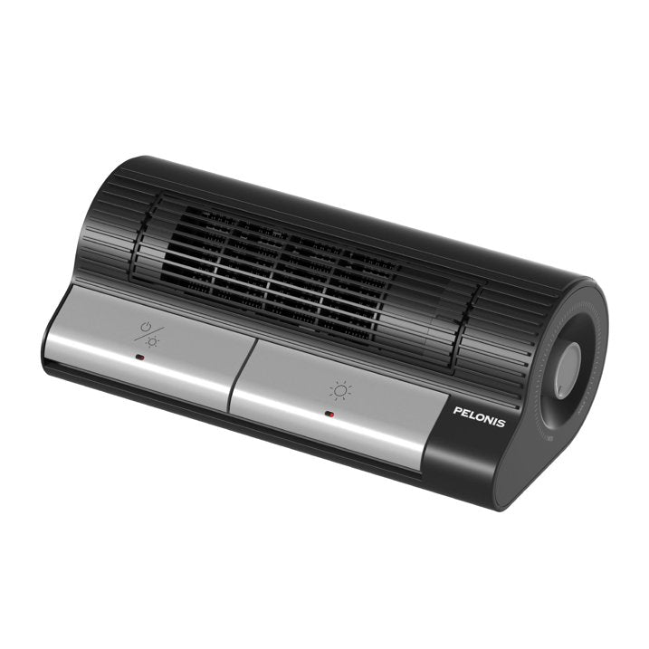 Pelonis 13" Under-Desk Flex Ceramic Space Heater, 1200W/700W Foot Pedal Controlled Heater with Adjustable Thermostat, Tip-Over & Overheat Protection, Compact Indoor Heater