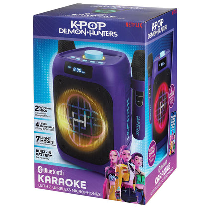 KPop Demon Hunters Bluetooth Karaoke Machine with Microphones