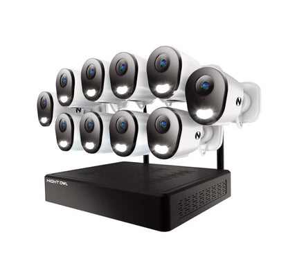 Night Owl 10-Channel 4K Wi-Fi Security Camera System – 10 Plug-In Cameras, 2TB NVR, No Monthly Fees
