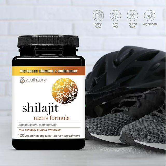 Youtheory Men's Shilajit Capsules with PrimaVie, 120 Ct.