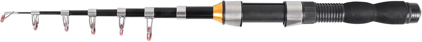 RESTCLOUD Telescopic Fishing Rod, 4.9ft Collapsible Fishing Pole, Lightweight Fiberglass Rod with EVA Grip for Saltwater & Freshwater Fishing