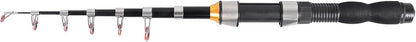 RESTCLOUD Telescopic Fishing Rod, 4.9ft Collapsible Fishing Pole, Lightweight Fiberglass Rod with EVA Grip for Saltwater & Freshwater Fishing