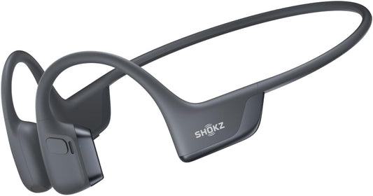 SHOKZ OpenRun Pro 2 Bone Conduction Bluetooth Sport Headphones, Black Bundle with Reflective Strip；DualPitch premium sound；Open ear awareness; Smart Mic; IP55; 12H battery; Running/Cycling/Hiking