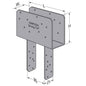 Simpson Strong-Tie ECCQ3-6SDS2.5 - End Column Cap w/SDS Screws - Gray Paint
