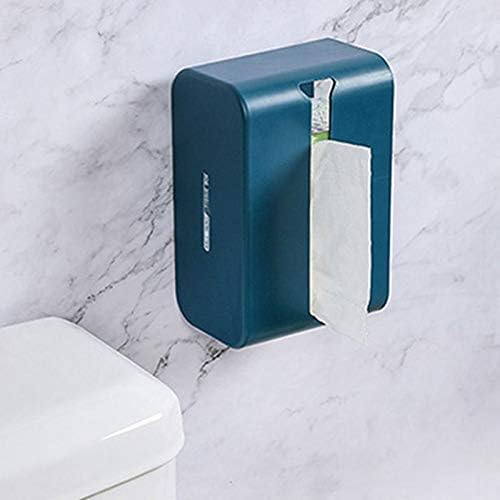 AWOJUYGTVDCC Wall-Mounted Tissue Box Holder, Self-Adhesive Napkin & Facial Tissue Dispenser with Storage Rack, Modern Design