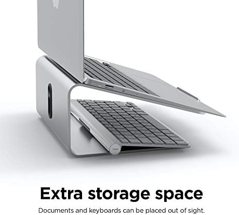 elago L2 Laptop Stand for Laptop Computers Ergonomic Design, Premium Aluminum Material, Desk Organization for Laptop Computers (Silver)