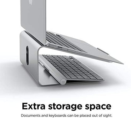 elago L2 Laptop Stand for Laptop Computers Ergonomic Design, Premium Aluminum Material, Desk Organization for Laptop Computers (Silver)