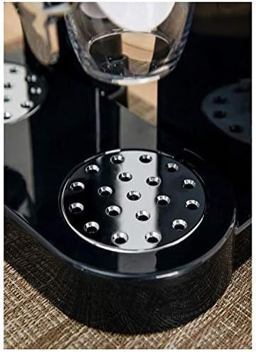 HyperionFlo Essentials Triple Food Dispenser, 2-Liter Dry Food Storage Container, Airtight Cereal, Candy, Nut & Granola Dispenser, Black