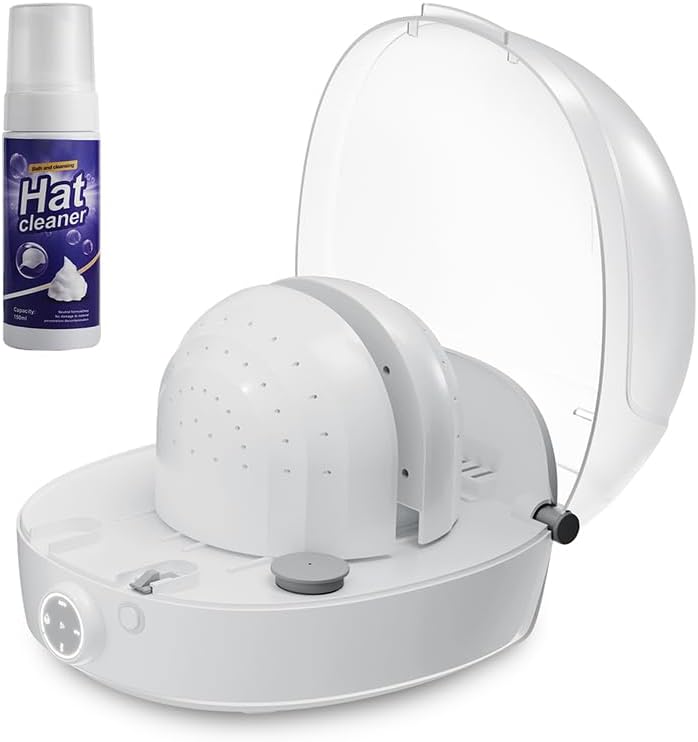 Hat Cleaner Machine with Steam, Cap Washer and Shaper for Baseball Caps, Trucker, Bucket and Newsboy Hats