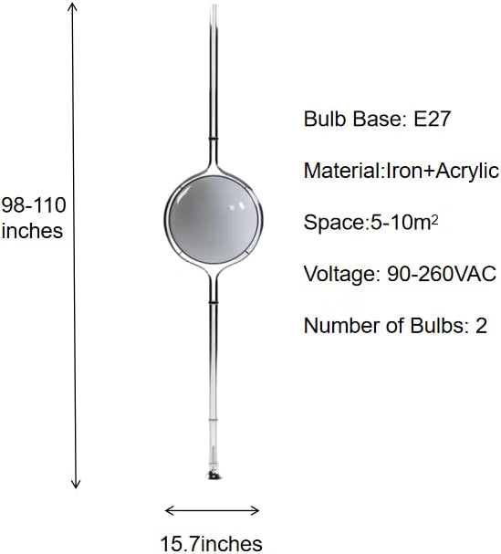 HyperionFlo Essentials Premium Stainless Steel Floor-to-Ceiling Lamp, Adjustable 98–110 Inch Standing Lamp, 3 Color Modes, Tool-Free Installation, White