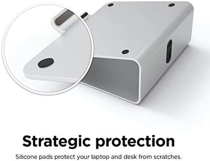 elago L2 Laptop Stand for Laptop Computers Ergonomic Design, Premium Aluminum Material, Desk Organization for Laptop Computers (Silver)
