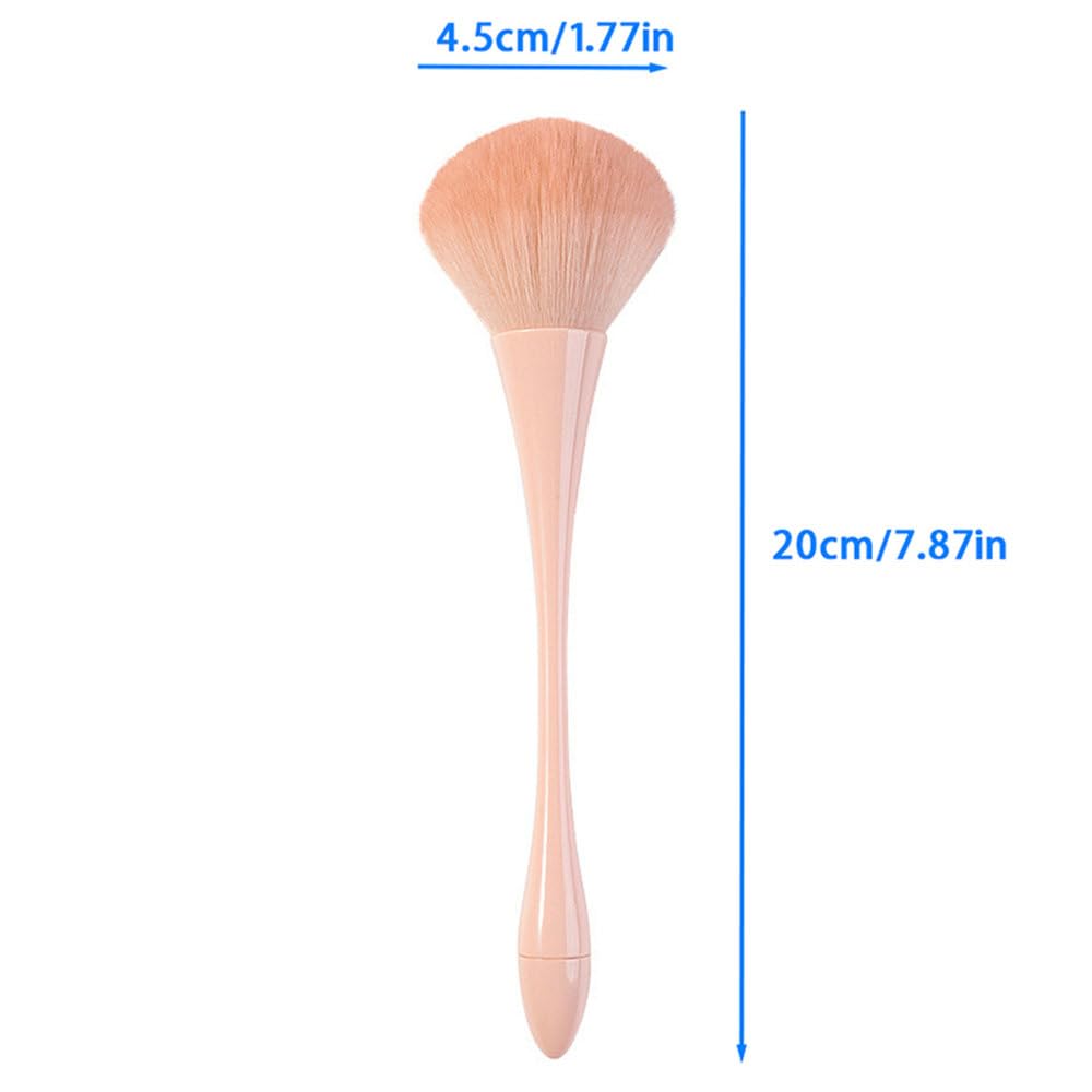 7 Nail Cleaning Dust Removal Brushes for Manicure Beauty Long Handle Brush Blush Powder Gel Accessories Tools,1,1PCS(1)