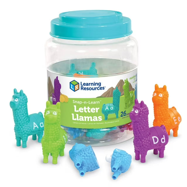 Learning Resources Snap-N-Learn Letter Llamas, Mixed Media
